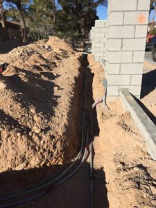 Trench with conduit