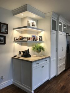Shelves with undercounted lighting