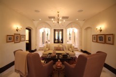 Entry alcove, entry, parlor