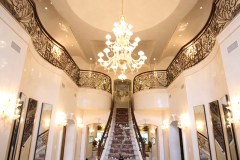 Grand staircase, Grand foyer, dome with chandelier,