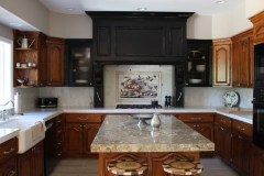 Kitchen with Dark Hood